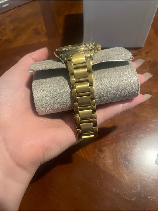 NWT- Michael Kors Gold-Tone Crystal MK Dial Bracelet Watch main image 8